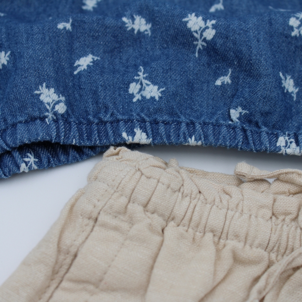 Girls Old Navy 2pc Outfit – Denim Floral Top & Shorts, Size 3T (NWT) - Picture 3 of 4